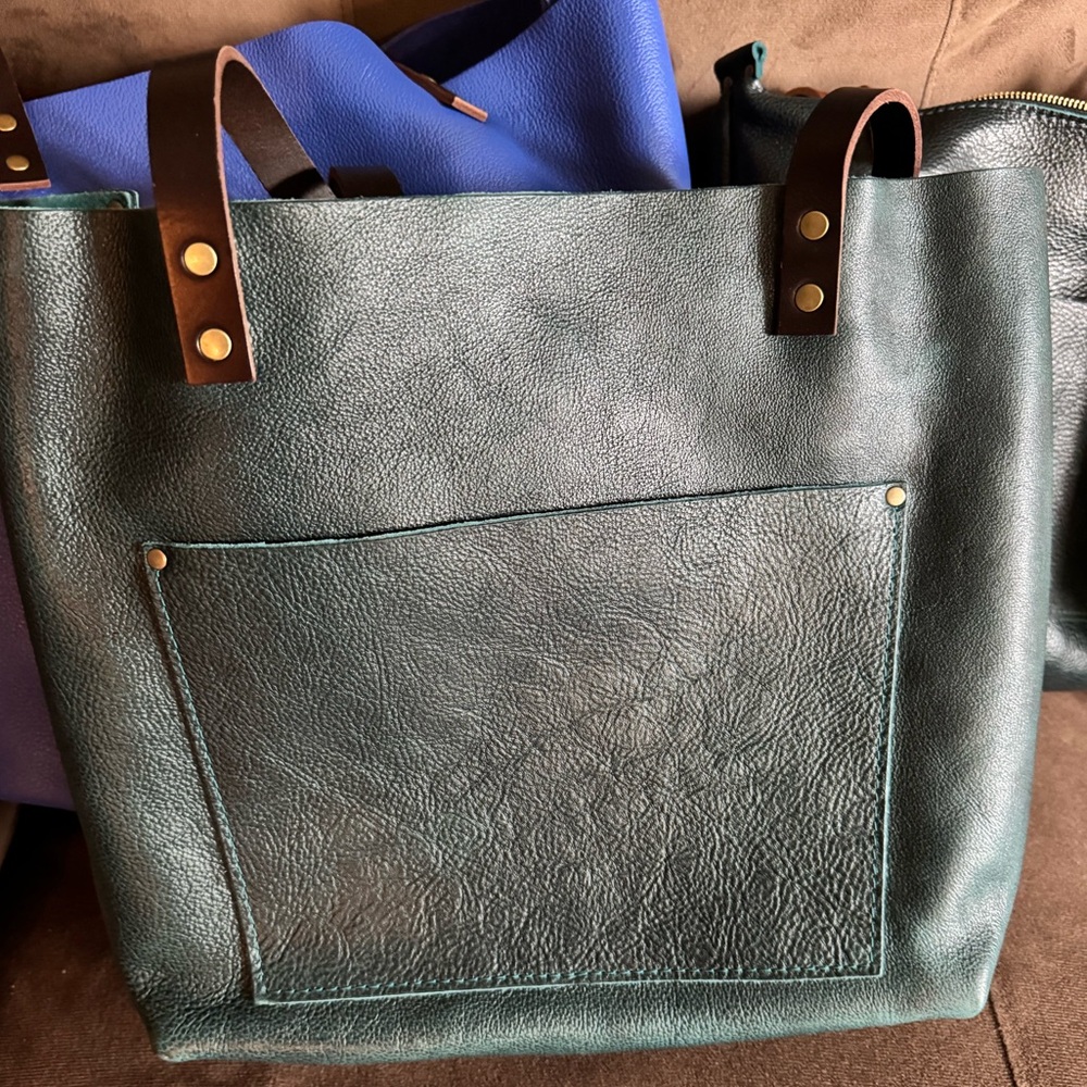 Portland Leather Goods Medium Classic Lagoon Tote